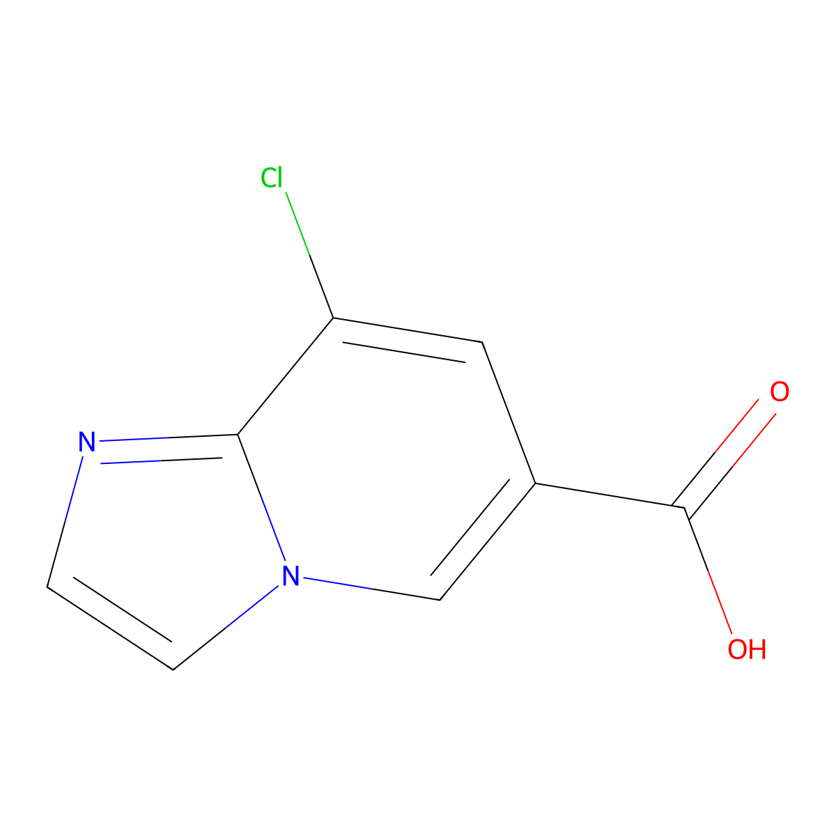 8-Chloroimidazo[1,2-a]pyridine-6-carboxylic acid molecular structure, CAS 1379292-01-9