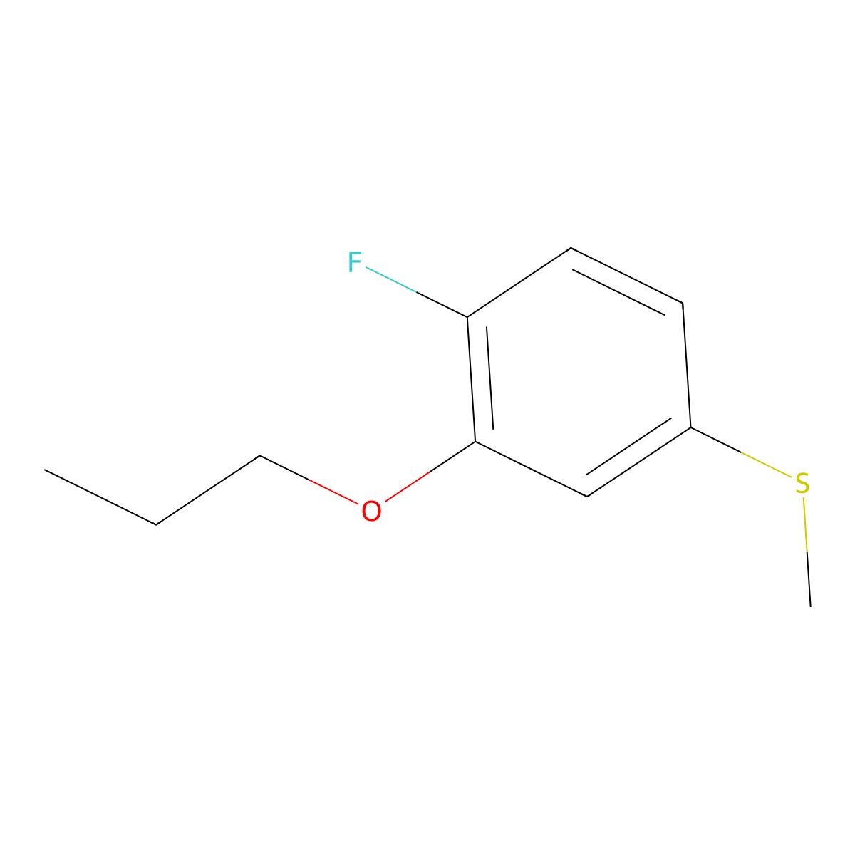 (4-Fluoro-3-propoxyphenyl)(methyl)sulfane molecular structure, CAS 1379292-31-5