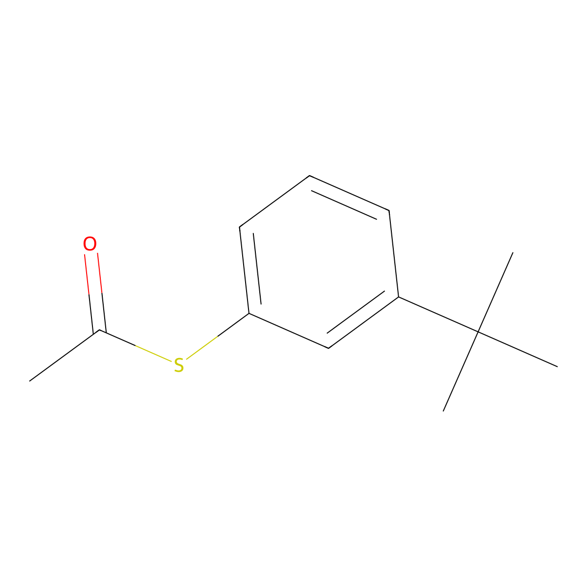 S-3-tert-Butylphenylthioacetate molecular structure, CAS 1379294-09-3
