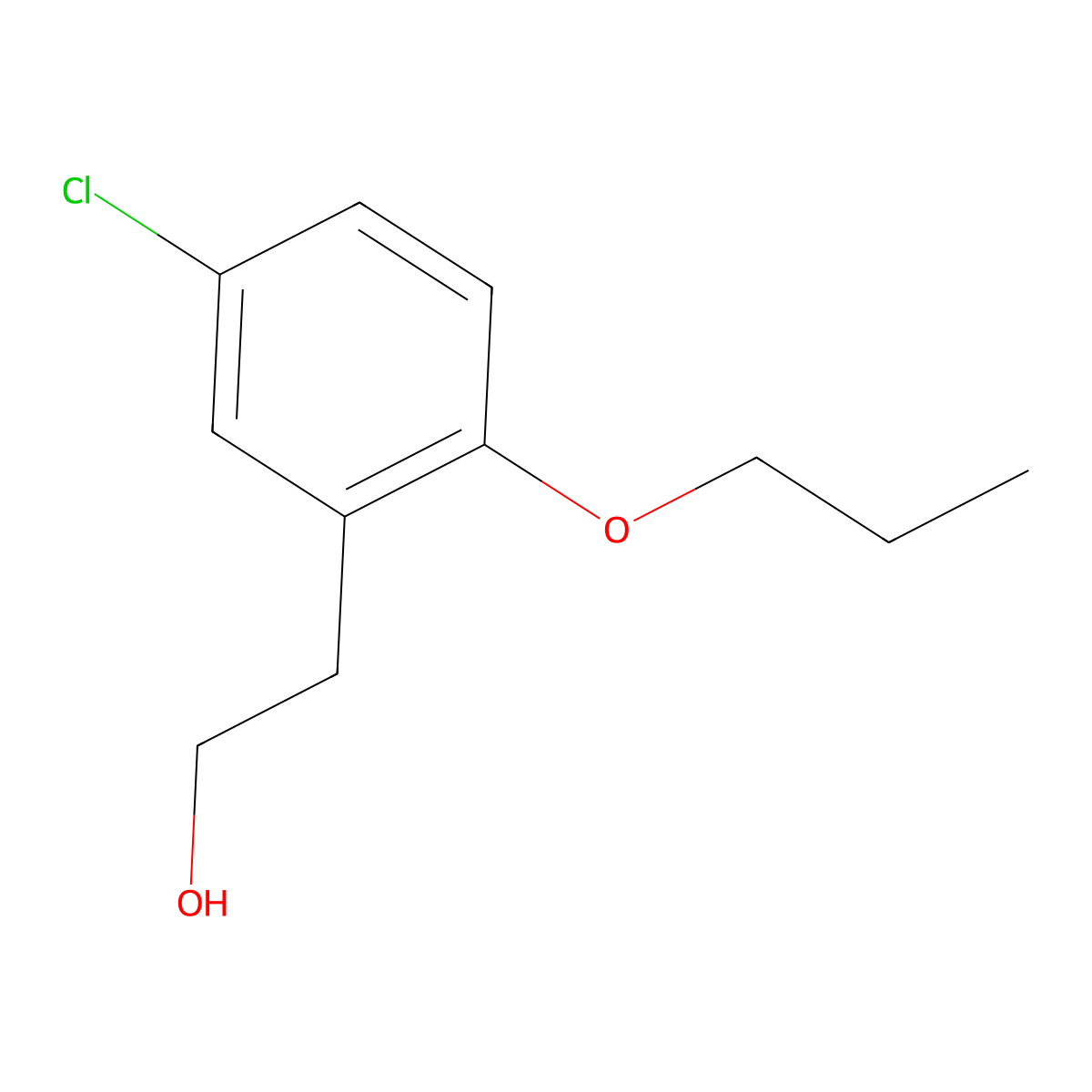 2-(5-Chloro-2-propoxyphenyl)ethanol molecular structure, CAS 1379294-62-8