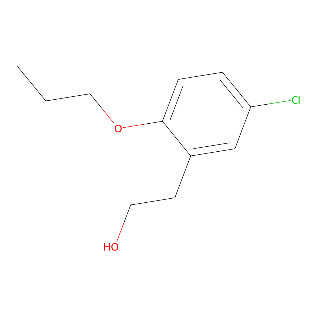 2-(5-Chloro-2-propoxyphenyl)ethanol molecular structure, CAS 1379294-62-8