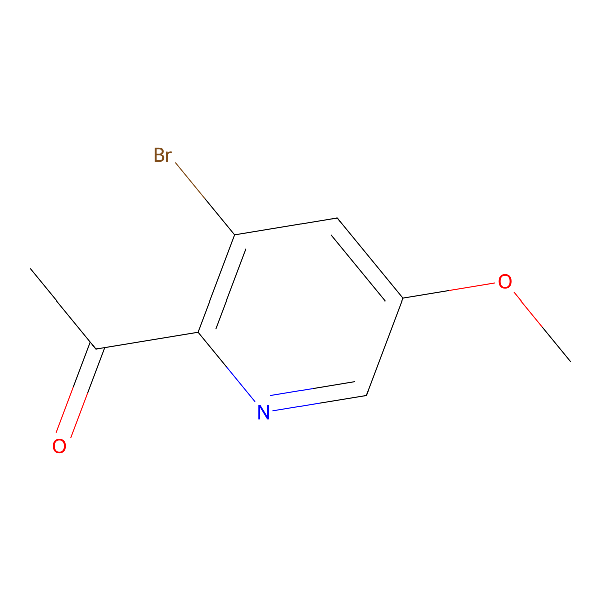 1-(3-Bromo-5-methoxypyridin-2-YL)ethanone molecular structure, CAS 1379295-29-0
