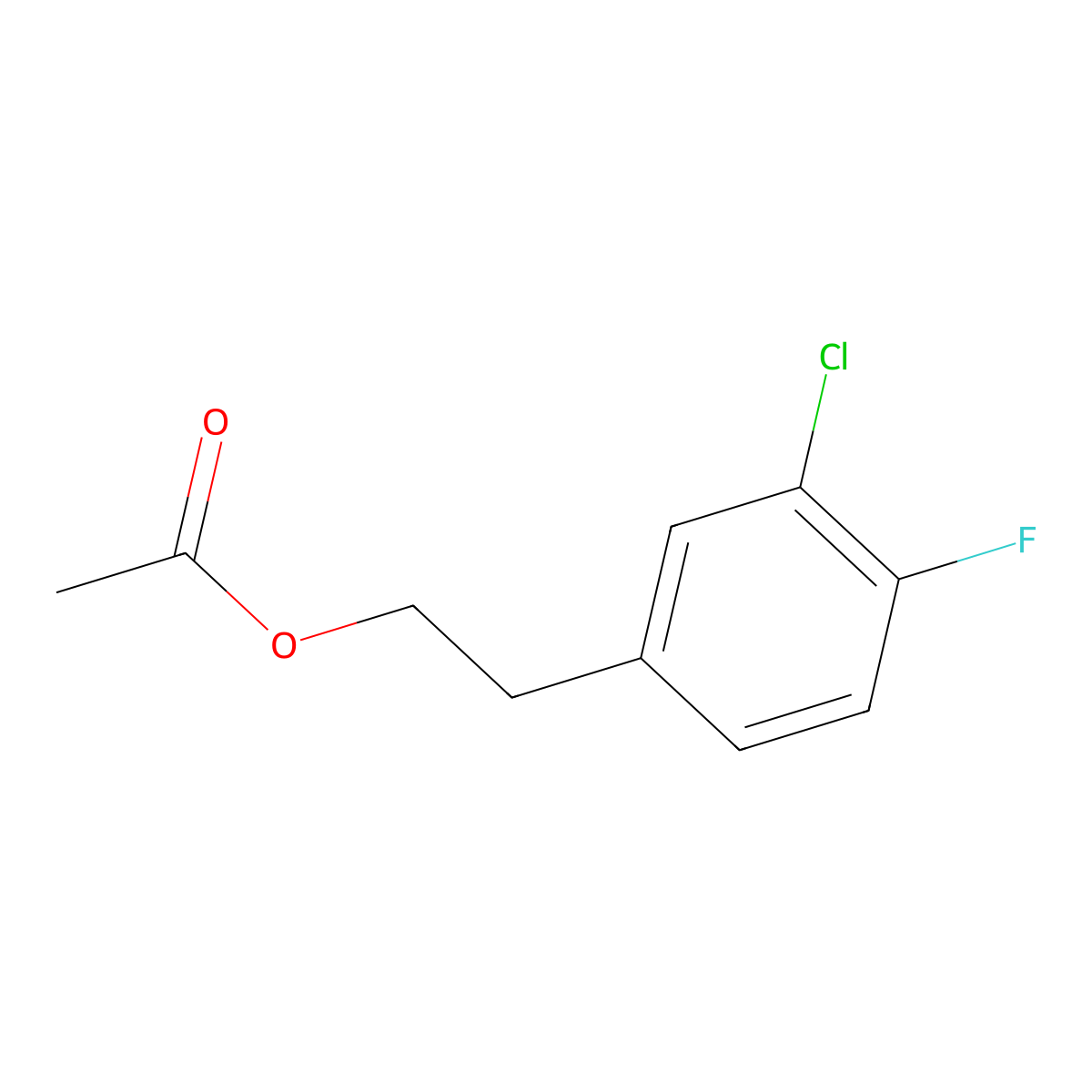 3-Chloro-4-fluorophenethyl acetate molecular structure, CAS 1379295-48-3