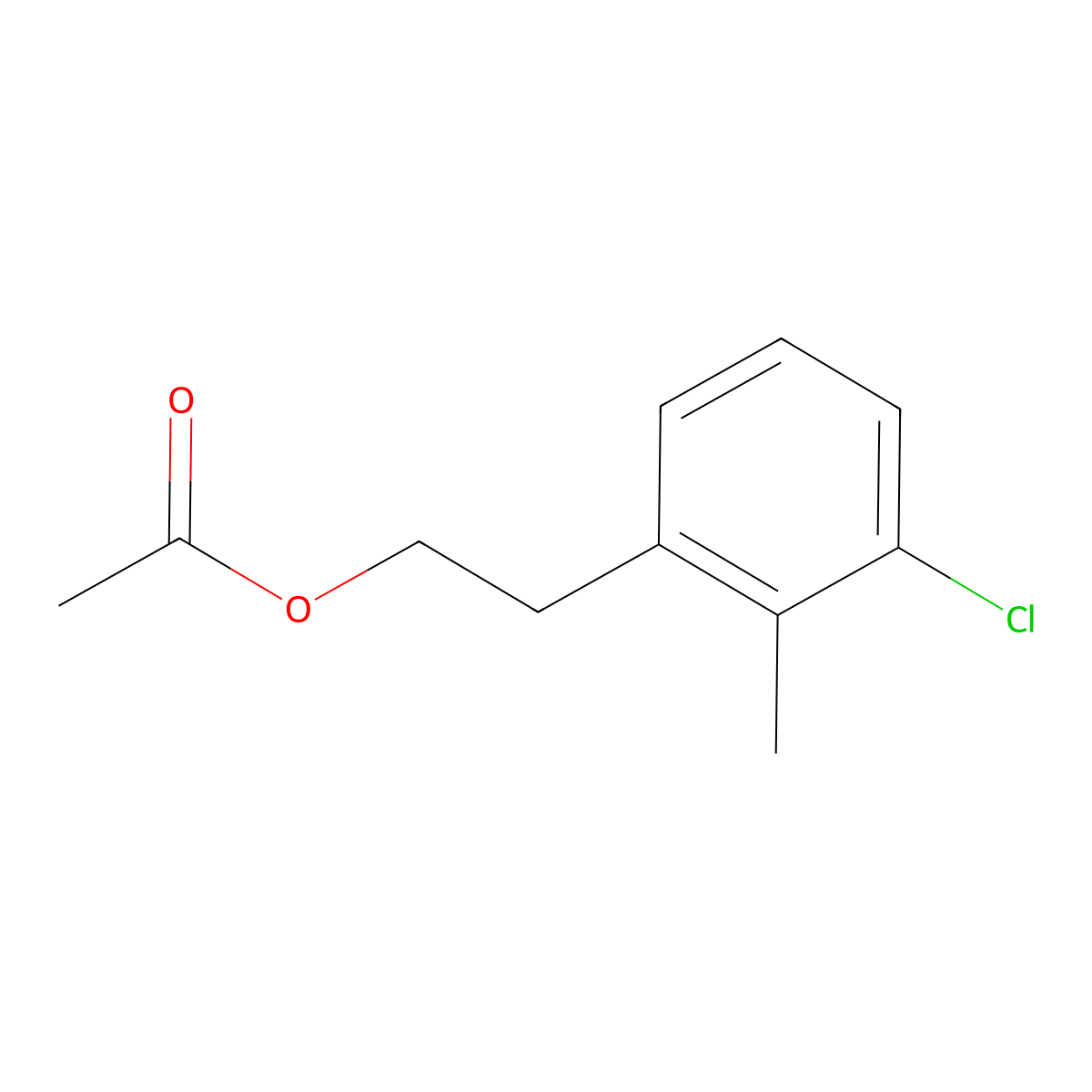 3-Chloro-2-methylphenethyl acetate molecular structure, CAS 1379295-67-6