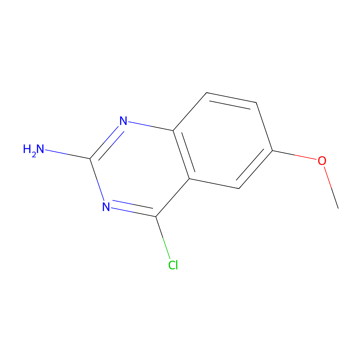 2-Amino-4-chloro-6-methoxyquinazoline molecular structure, CAS 1379296-48-6