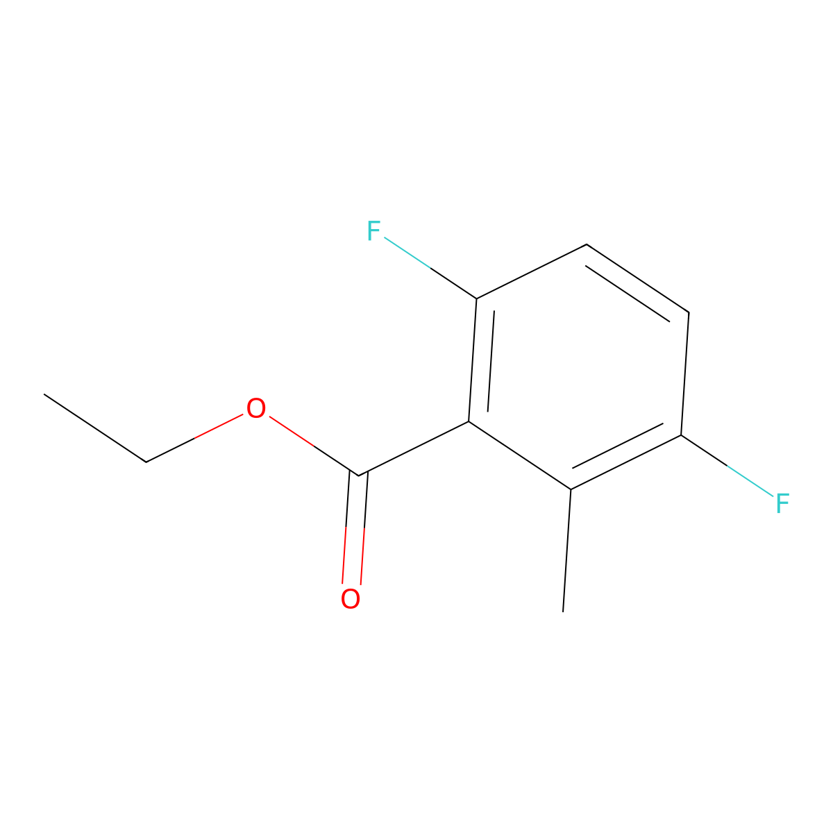 Ethyl 3,6-difluoro-2-methylbenzoate molecular structure, CAS 1379296-64-6