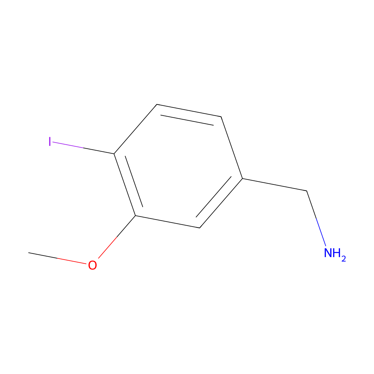 (4-Iodo-3-methoxyphenyl)methanamine molecular structure, CAS 1379296-86-2