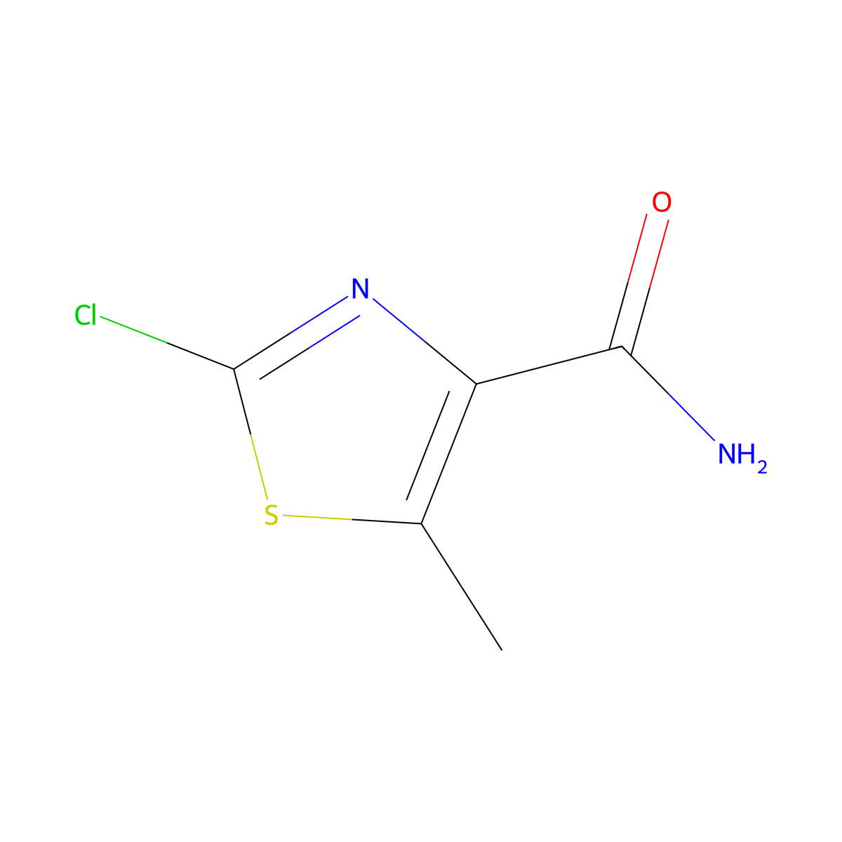 2-Chloro-5-methylthiazole-4-carboxamide molecular structure, CAS 1379296-94-2