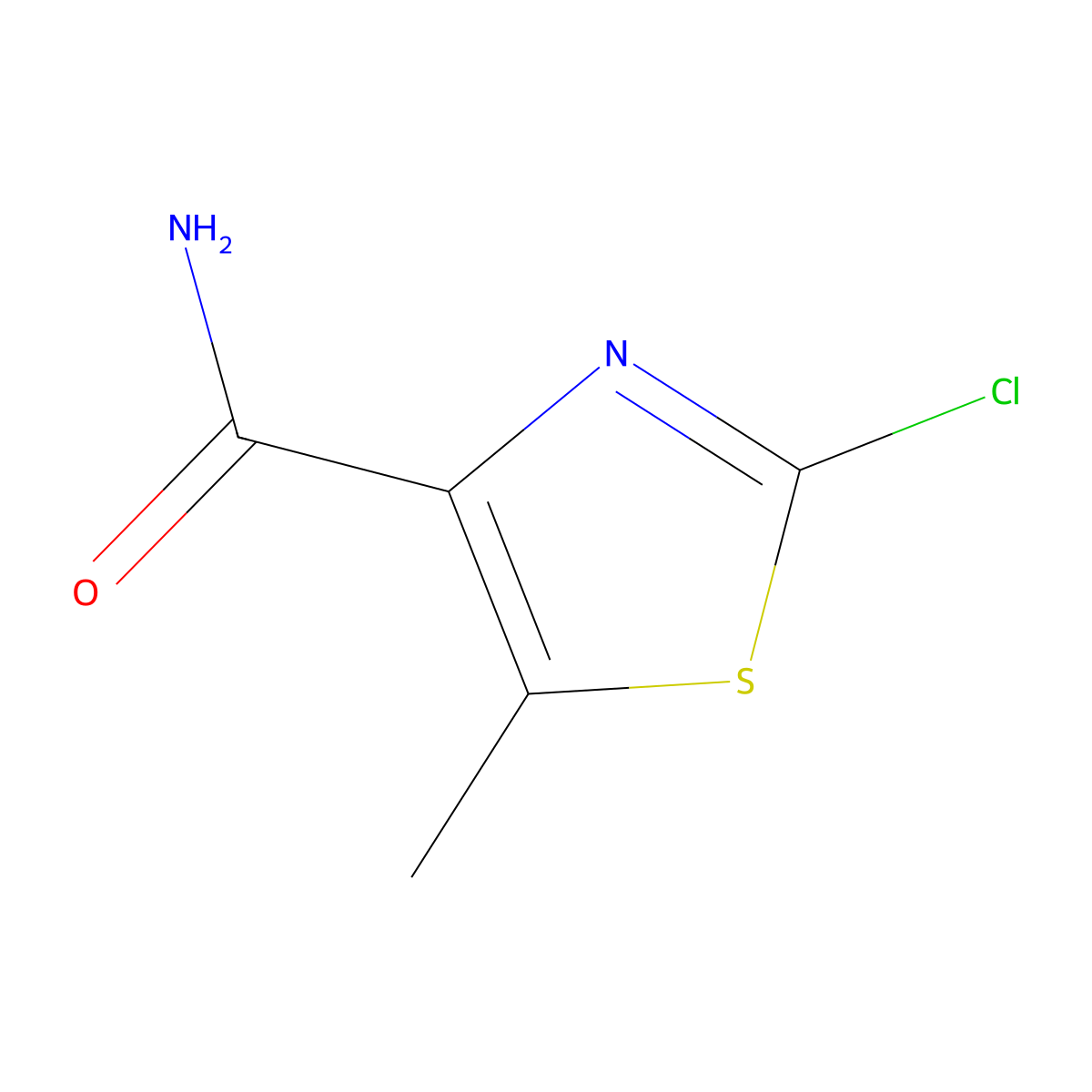 2-Chloro-5-methylthiazole-4-carboxamide molecular structure, CAS 1379296-94-2