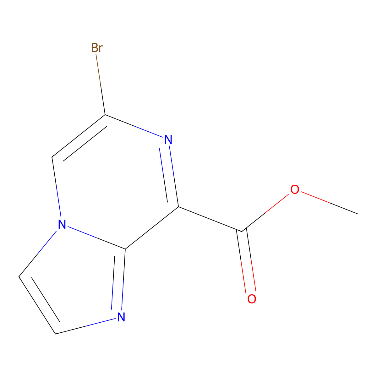 Methyl 6-bromoimidazo[1,2-a]pyrazine-8-carboxylate molecular structure, CAS 1379297-22-9