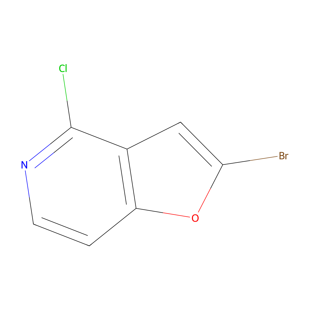 2-Bromo-4-chlorofuro[3,2-c]pyridine molecular structure, CAS 1379297-41-2