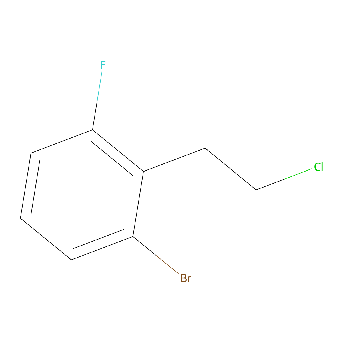 Benzene, 1-bromo-2-(2-chloroethyl)-3-fluoro- molecular structure, CAS 1379297-49-0