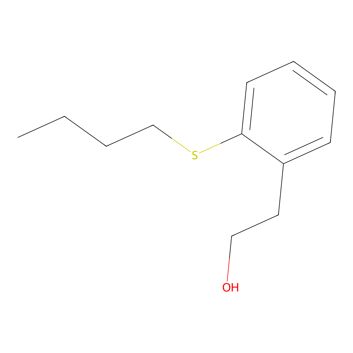 2-(n-Butylthio)phenethyl alcohol molecular structure, CAS 1379298-61-9