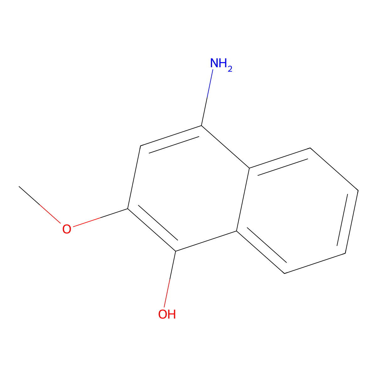 4-Amino-2-methoxynaphthalen-1-ol molecular structure, CAS 1379299-05-4