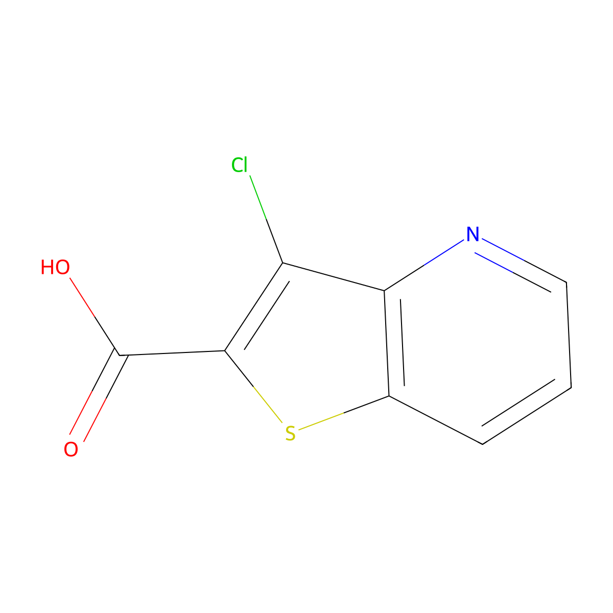 3-Chlorothieno[3,2-b]pyridine-2-carboxylic acid molecular structure, CAS 1379299-75-8