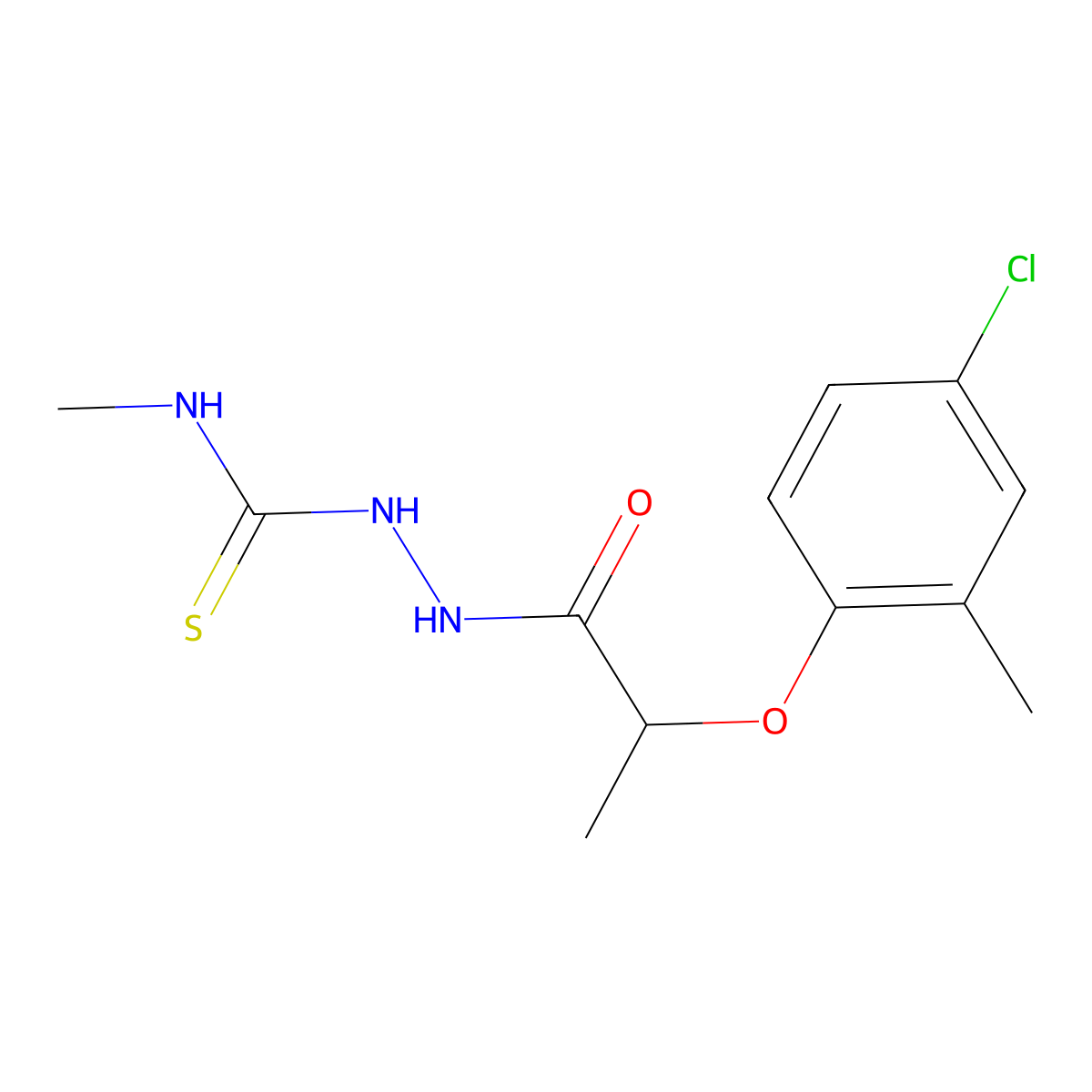 1-[2-(4-Chloro-2-methylphenoxy)propanoylamino]-3-methylthiourea molecular structure, CAS 13793-15-2