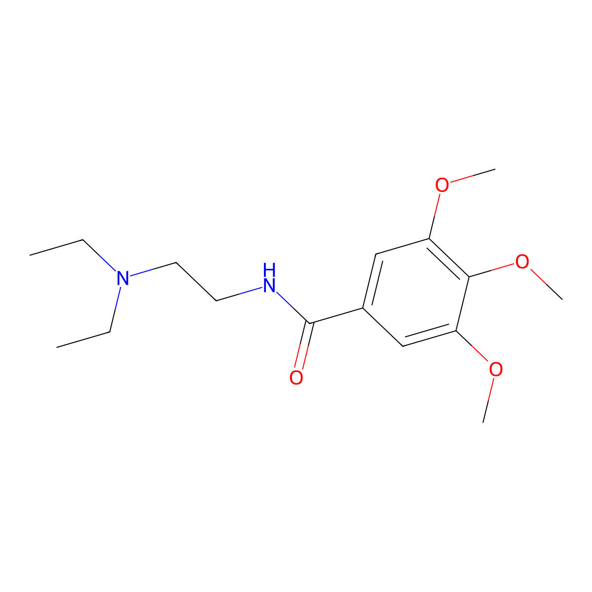 N-[2-(diethylamino)ethyl]-3,4,5-trimethoxybenzamide molecular structure, CAS 13793-78-7