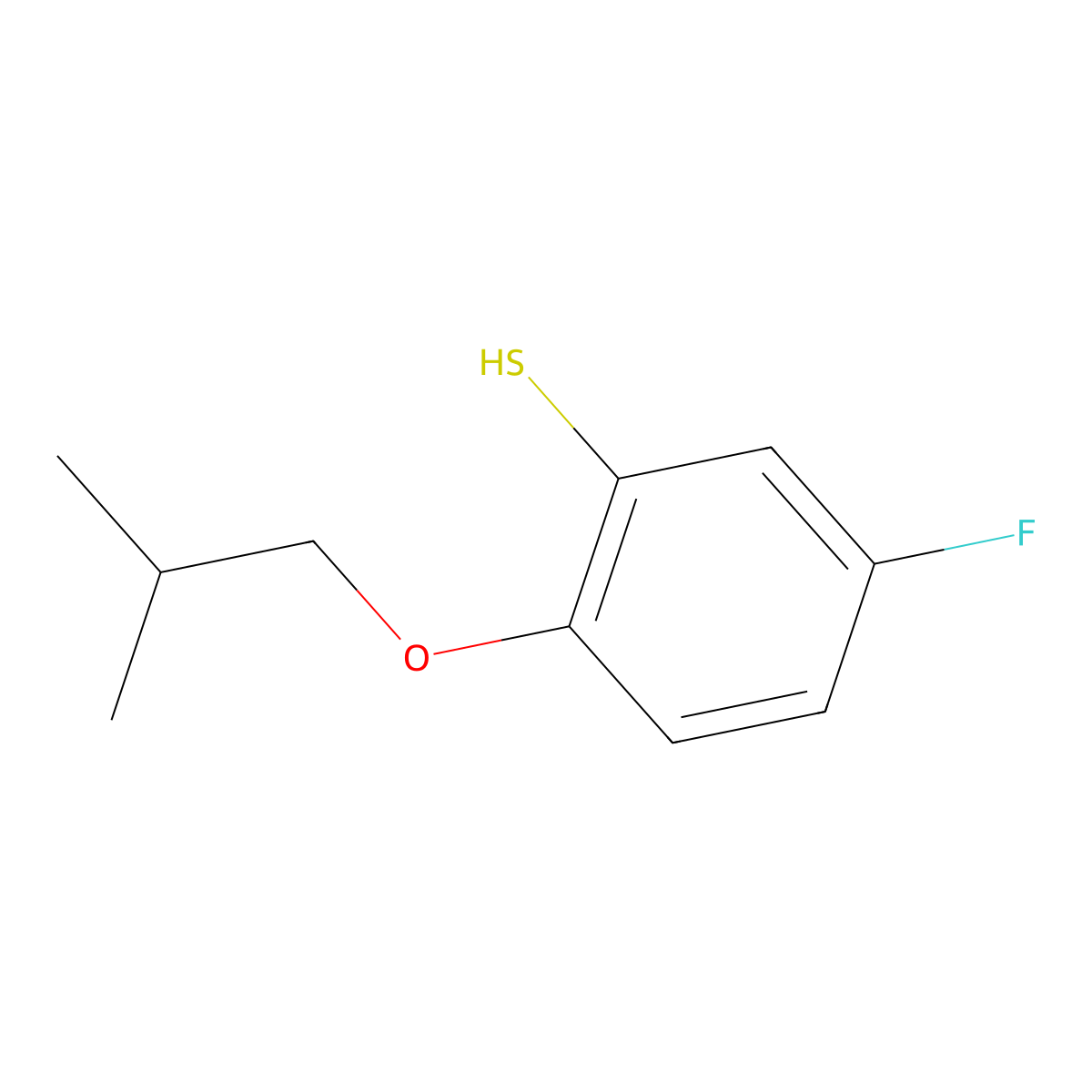 2-iso-Butoxy-5-fluorothiophenol molecular structure, CAS 1379300-06-7