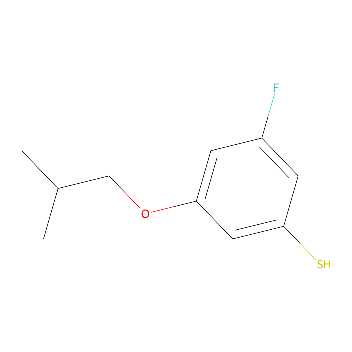 3-iso-Butoxy-5-fluorothiophenol molecular structure, CAS 1379300-12-5