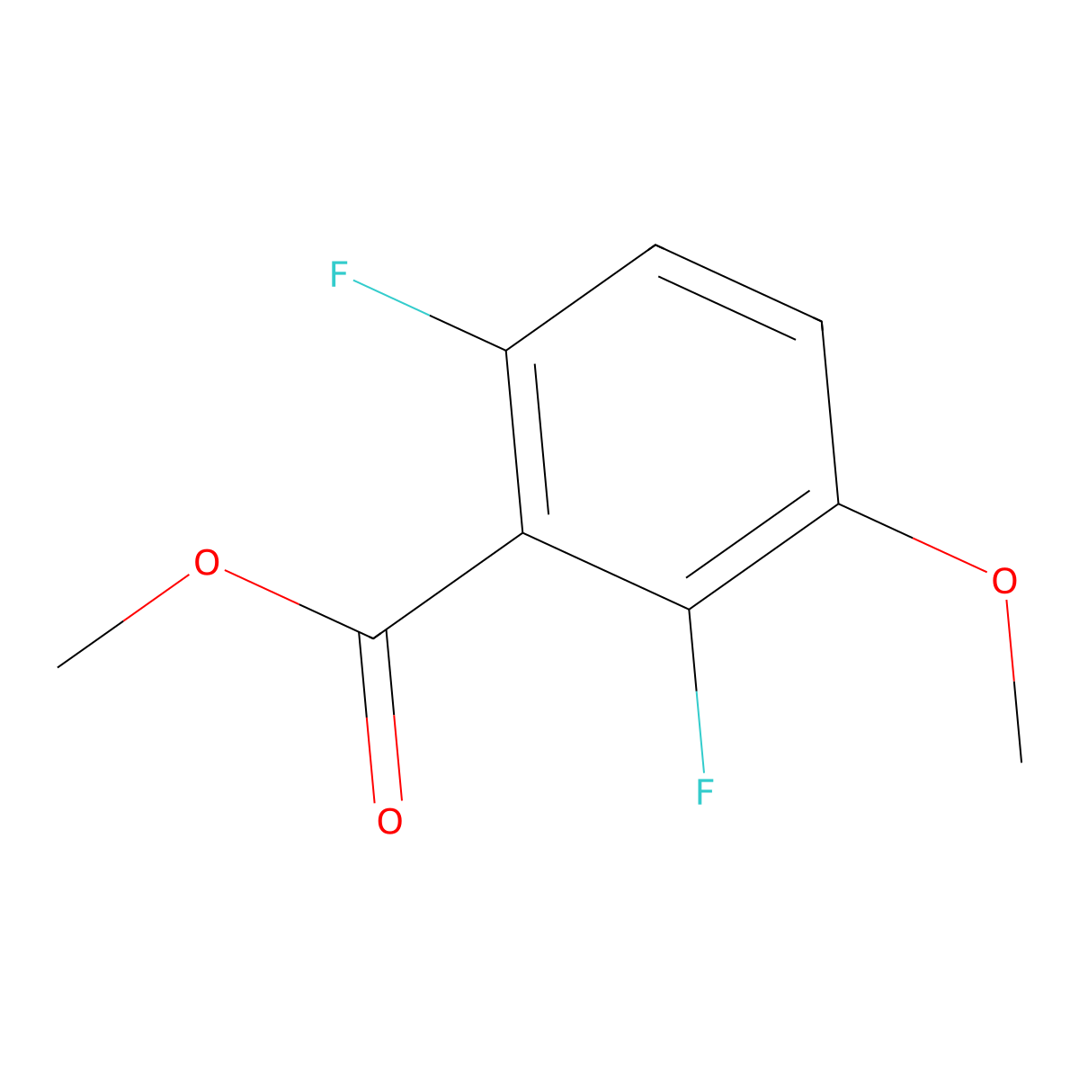 Methyl 2,6-difluoro-3-methoxybenzoate molecular structure, CAS 1379300-37-4