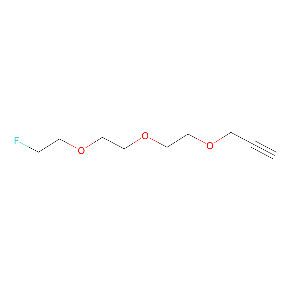 1-Fluoro-2-{2-[2-(prop-2-yn-1-yloxy)ethoxy]ethoxy}ethane molecular structure, CAS 1379300-50-1