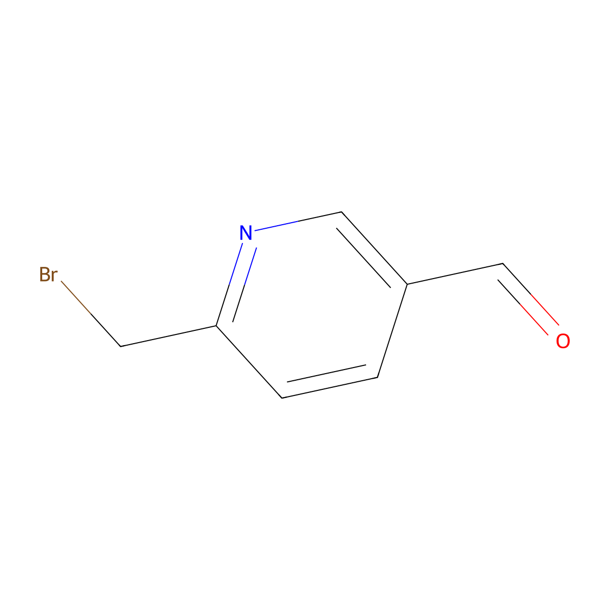6-Bromomethyl-3-pyridinecarboxaldehyde molecular structure, CAS 1379300-56-7