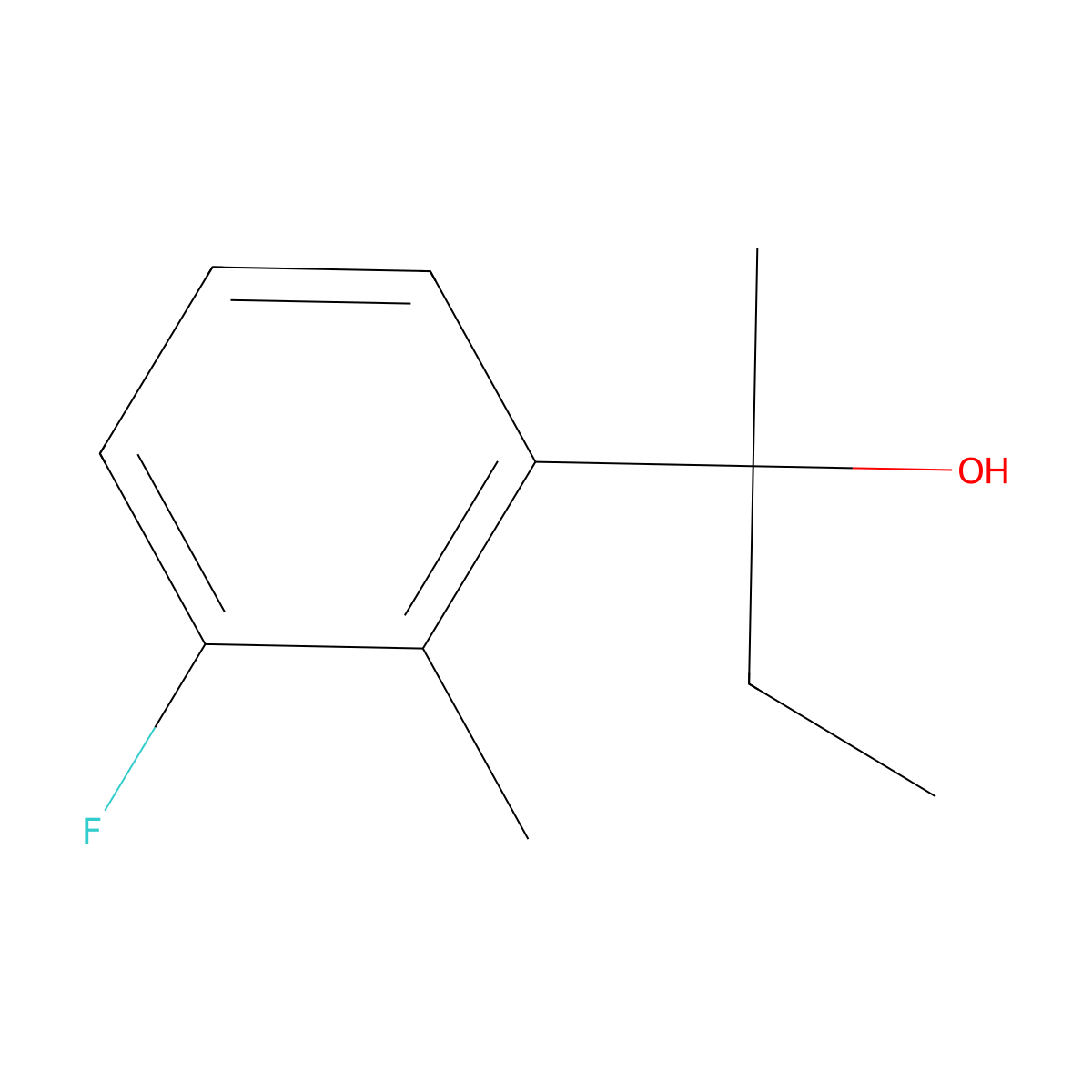 2-(3-Fluoro-2-methylphenyl)butan-2-ol molecular structure, CAS 1379300-61-4