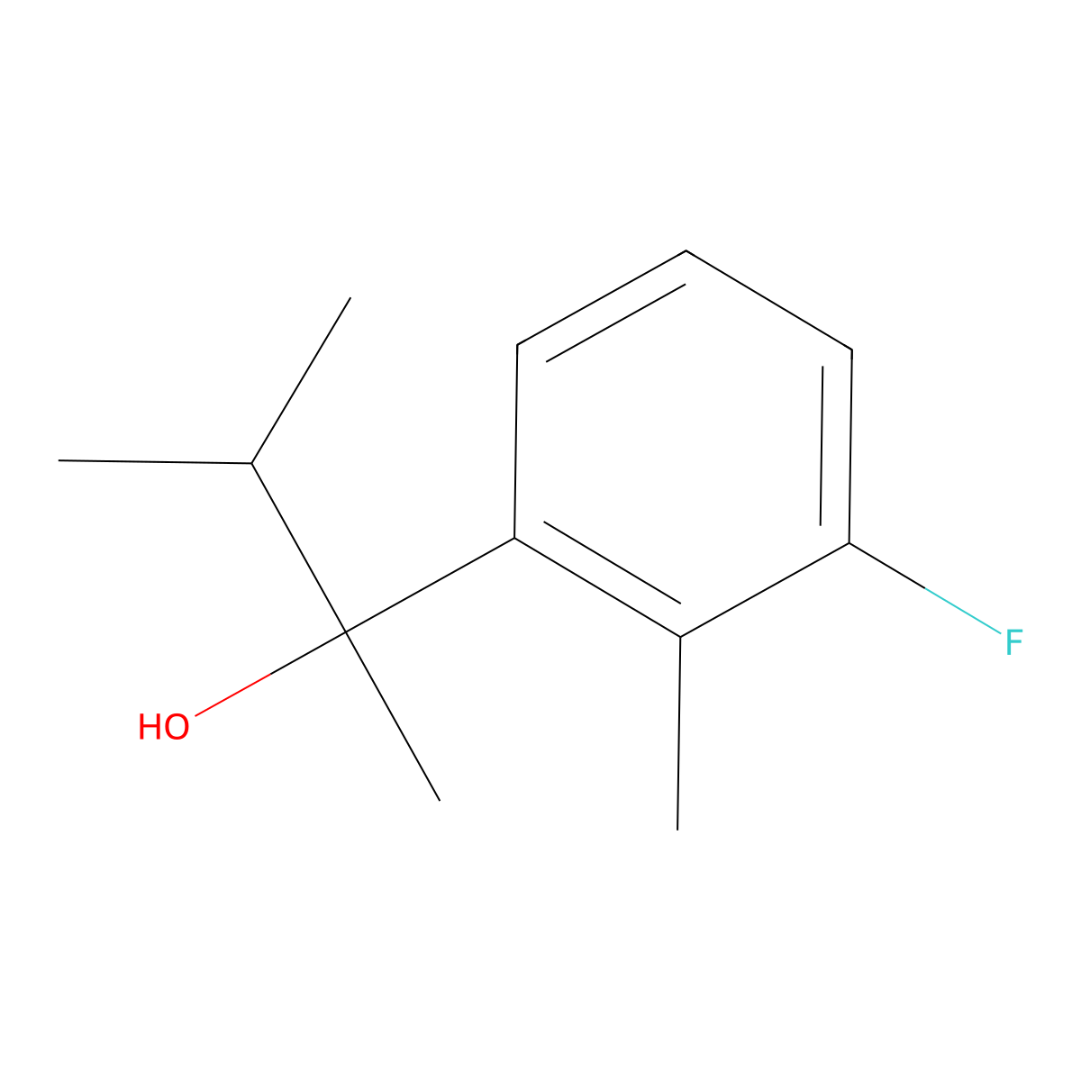 2-(3-Fluoro-2-methylphenyl)-3-methylbutan-2-ol molecular structure, CAS 1379301-01-5