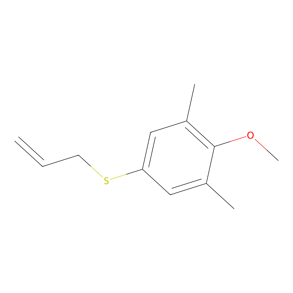 1-Allylsulfanyl-3,5-dimethyl-4-methoxybenzene molecular structure, CAS 1379301-34-4