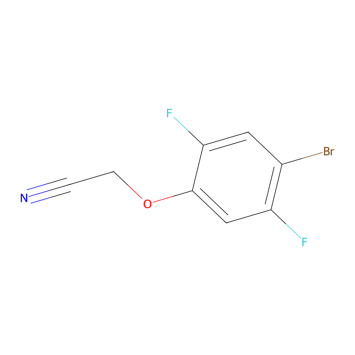 2-(4-Bromo-2,5-difluoro-phenoxy)acetonitrile molecular structure, CAS 1379301-44-6