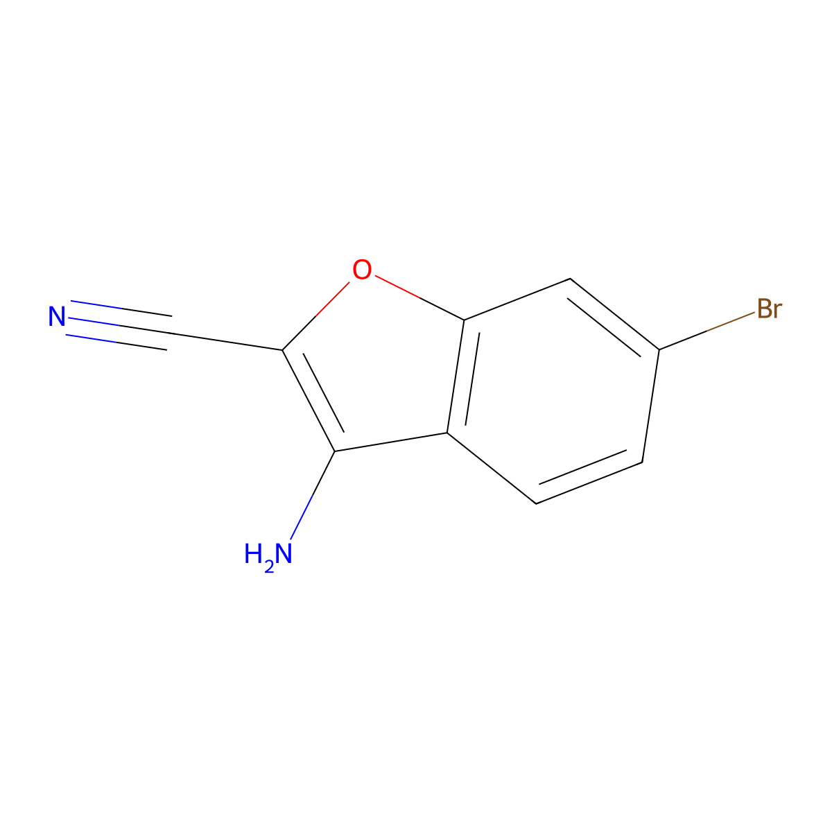 3-Amino-6-bromobenzofuran-2-carbonitrile molecular structure, CAS 1379301-60-6