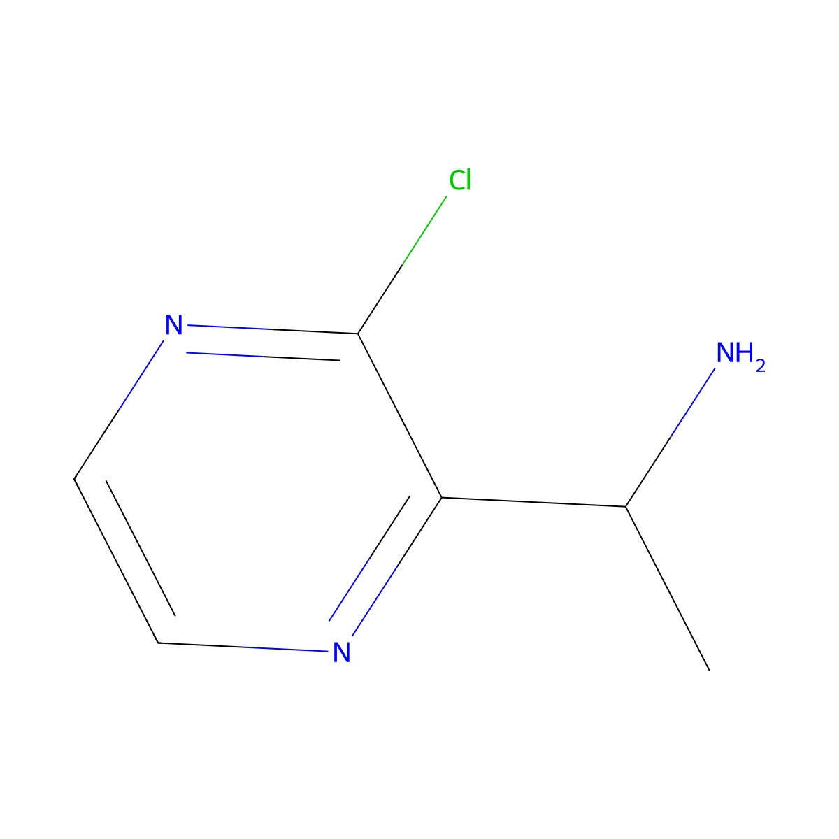 (R)-1-(3-Chloro-2-pyrazinyl)ethanamine molecular structure, CAS 1379302-21-2