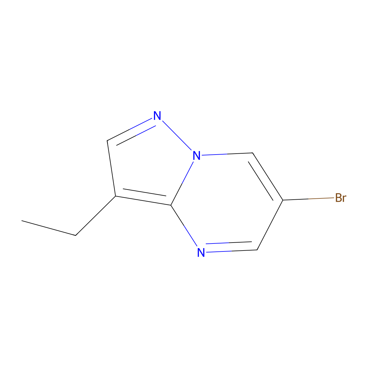 6-Bromo-3-ethylpyrazolo[1,5-a]pyrimidine molecular structure, CAS 1379302-38-1