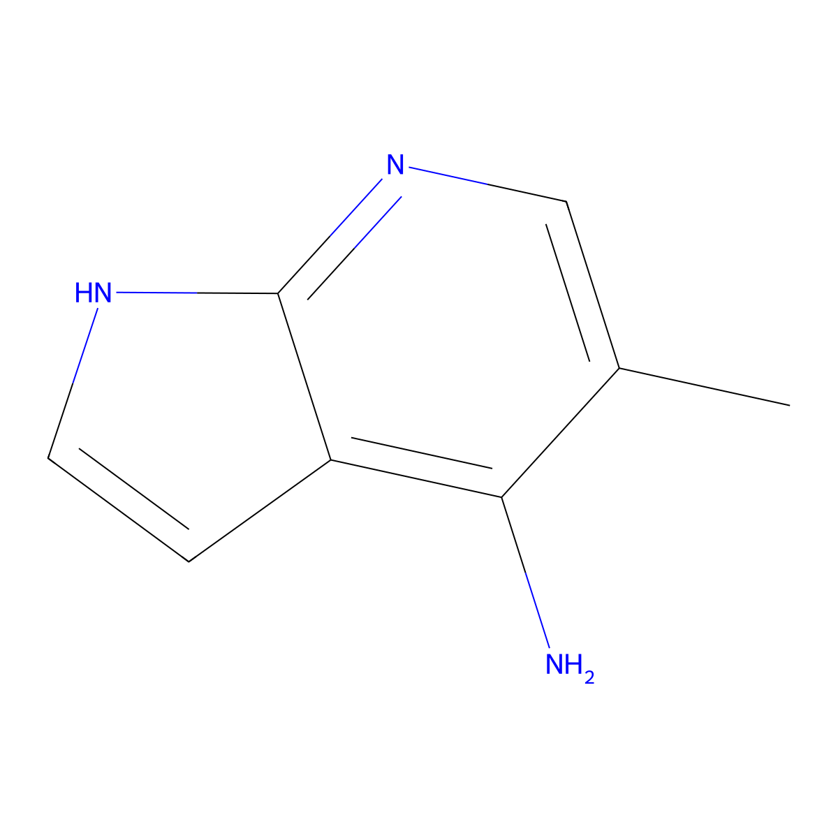 5-methyl-1H-pyrrolo[2,3-b]pyridin-4-amine molecular structure, CAS 1379302-52-9