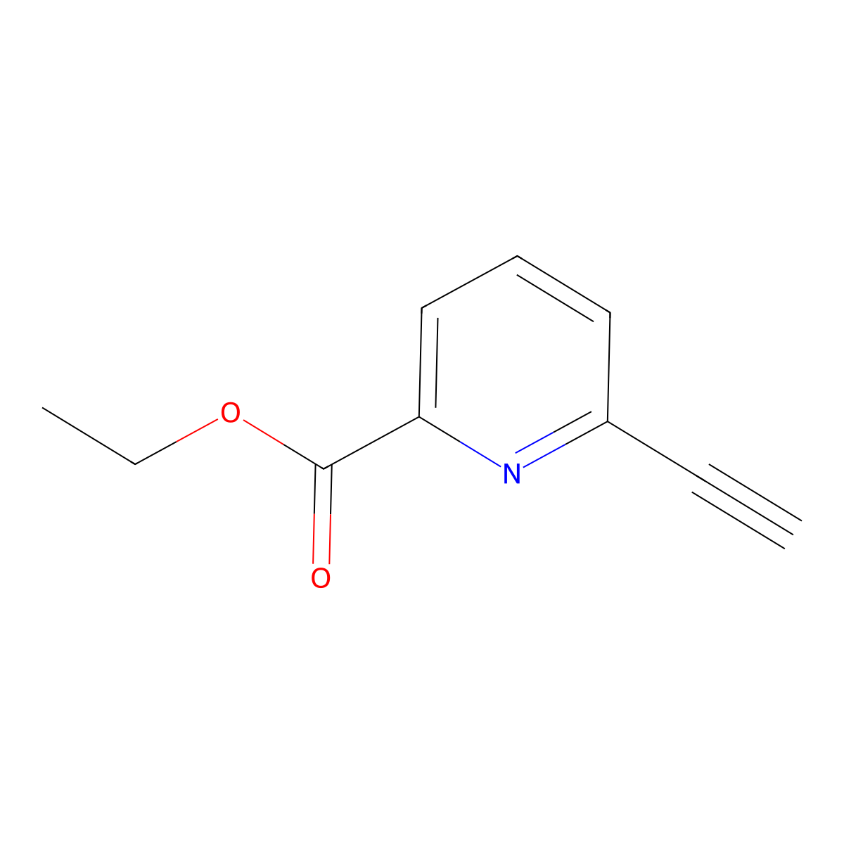 Ethyl 6-ethynylpicolinate molecular structure, CAS 1379302-65-4