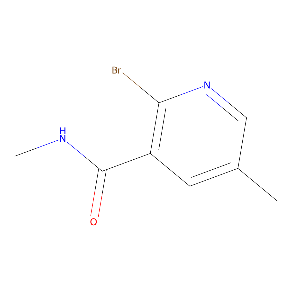 2-Bromo-N,5-dimethylnicotinamide molecular structure, CAS 1379302-91-6