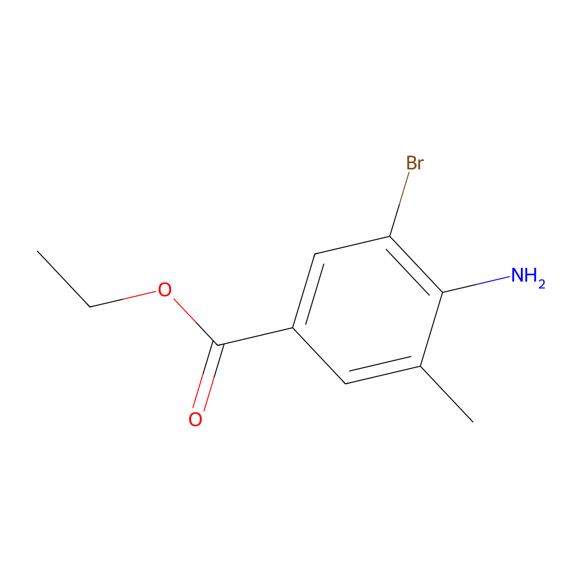 Ethyl 4-amino-3-bromo-5-methylbenzoate molecular structure, CAS 1379303-09-9