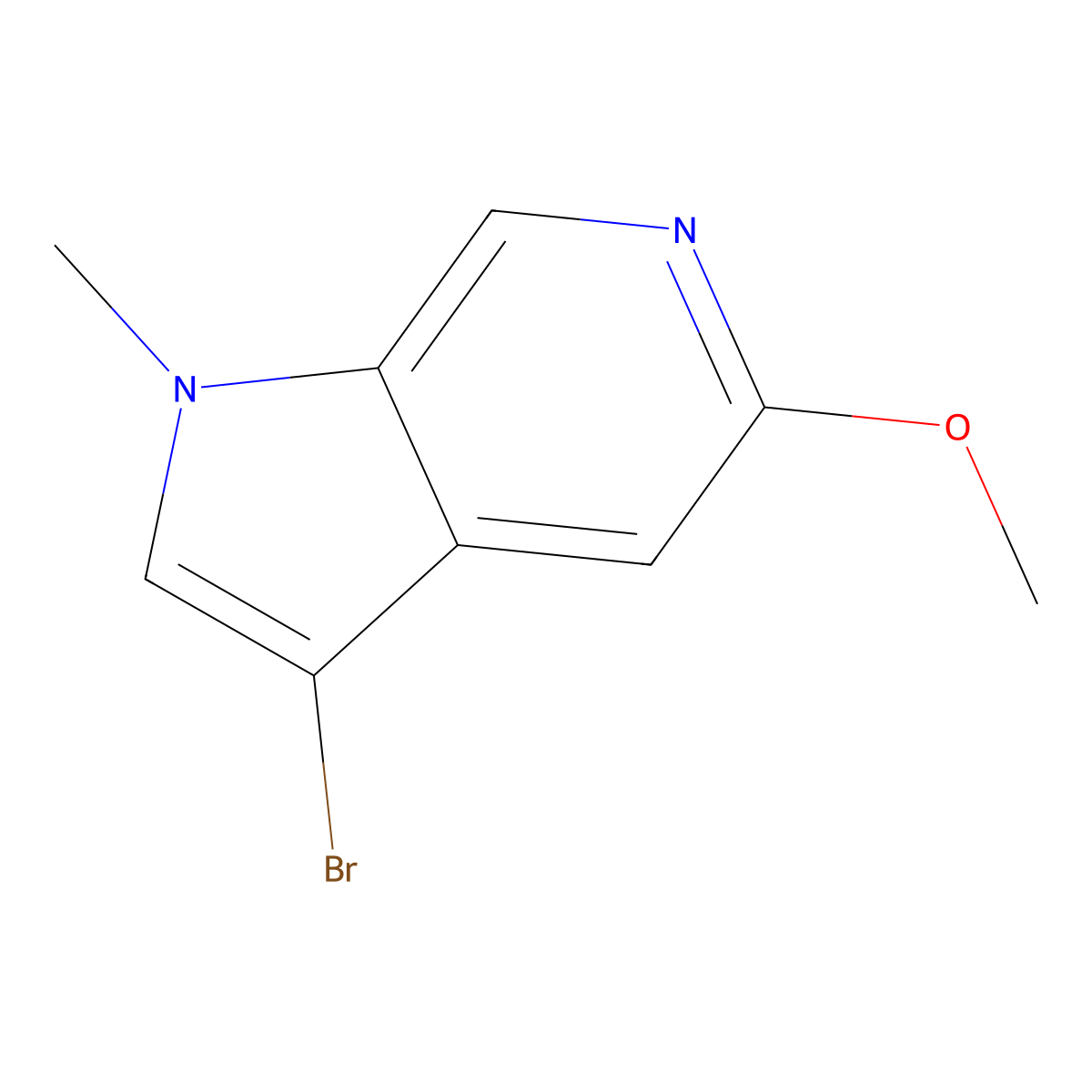 3-Bromo-5-methoxy-1-methyl-1H-pyrrolo[2,3-C]pyridine molecular structure, CAS 1379303-39-5