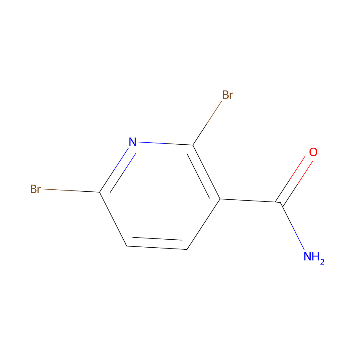2,6-Dibromonicotinamide molecular structure, CAS 1379303-54-4