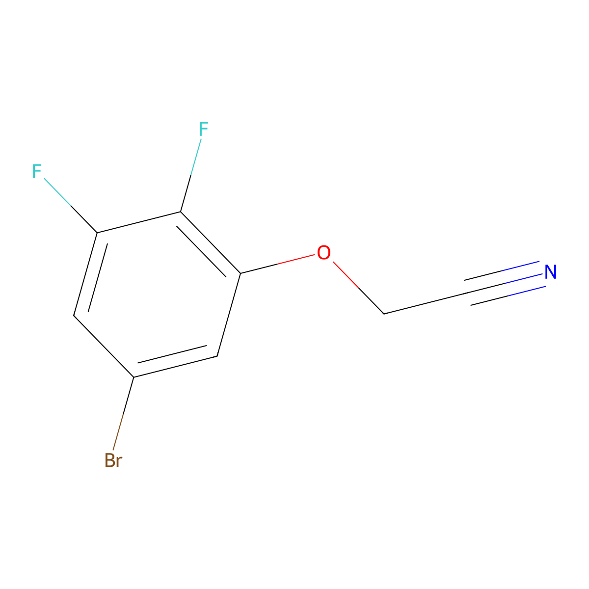 2-(3-Bromo-5,6-difluoro-phenoxy)acetonitrile molecular structure, CAS 1379304-00-3