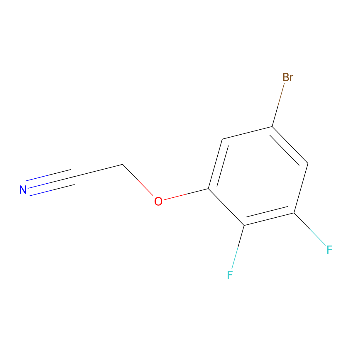 2-(3-Bromo-5,6-difluoro-phenoxy)acetonitrile molecular structure, CAS 1379304-00-3