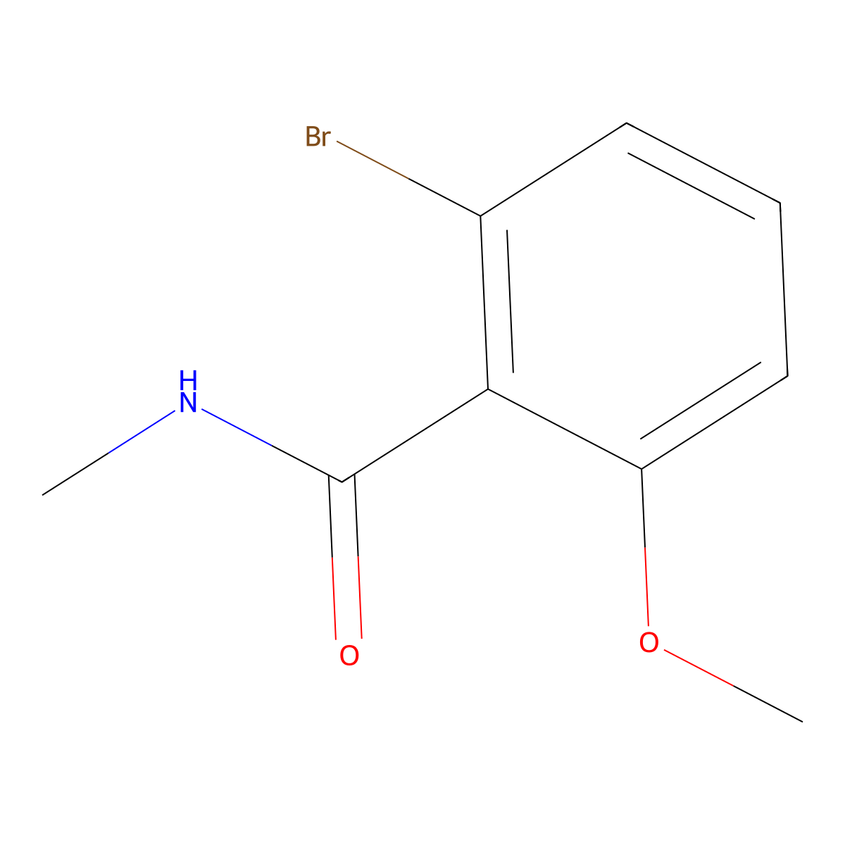 2-Bromo-6-methoxy-N-methylbenzamide molecular structure, CAS 1379304-32-1