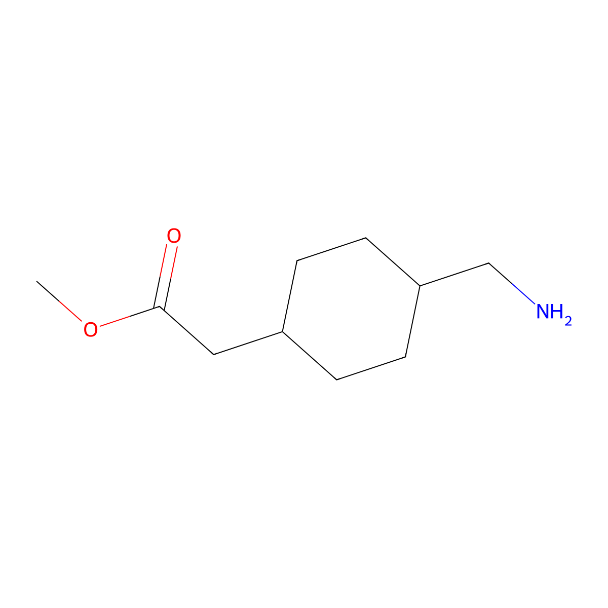 Methyl 2-[4-(aminomethyl)cyclohexyl]acetate molecular structure, CAS 1379305-13-1