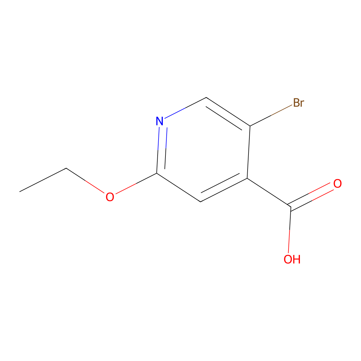5-Bromo-2-ethoxyisonicotinic acid molecular structure, CAS 1379305-67-5