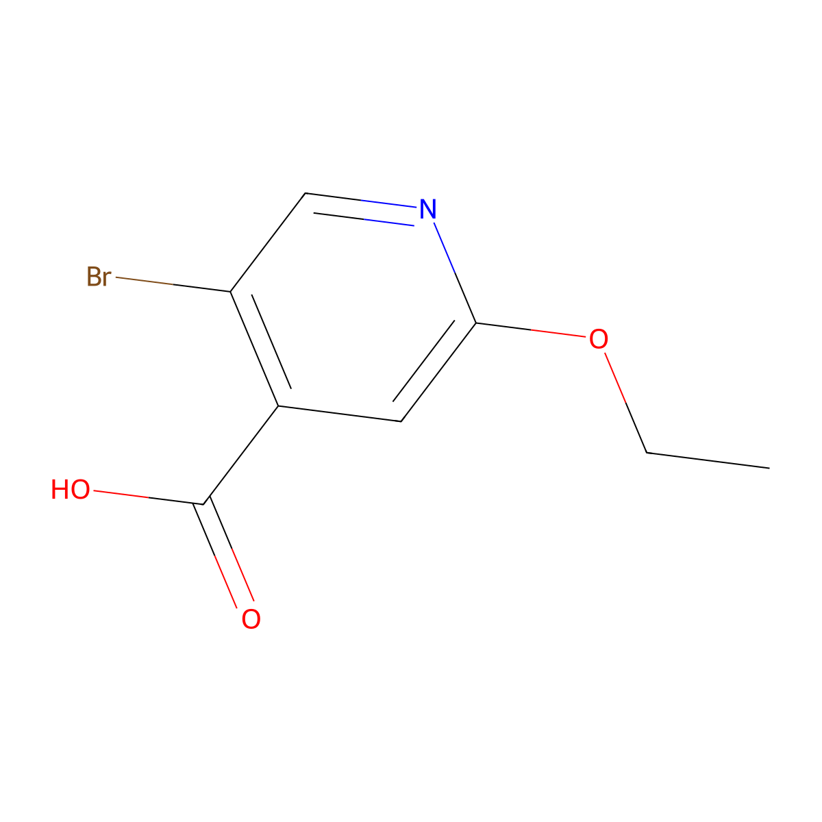 5-Bromo-2-ethoxyisonicotinic acid molecular structure, CAS 1379305-67-5