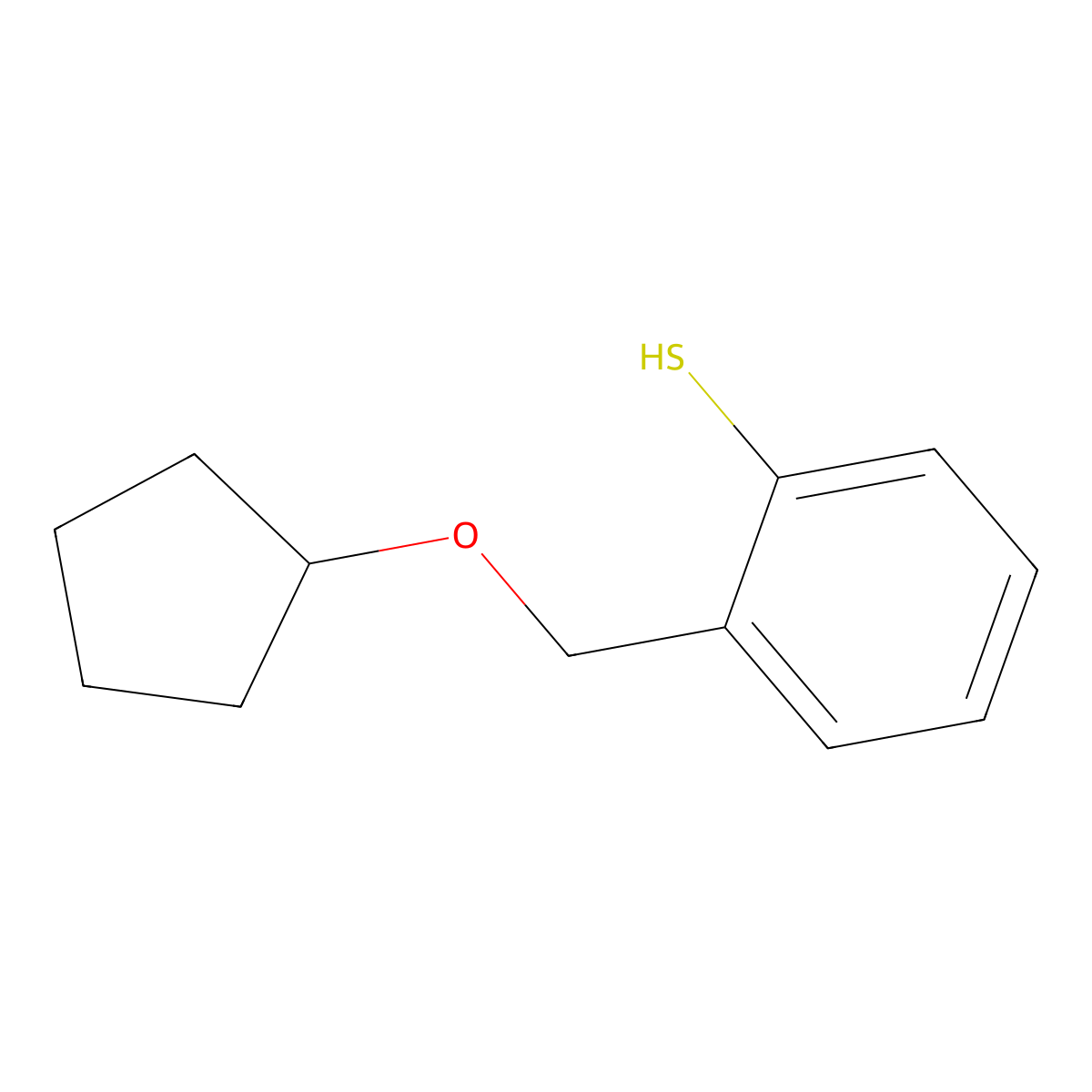 2-[(Cyclopentyloxy)methyl]thiophenol molecular structure, CAS 1379307-34-2