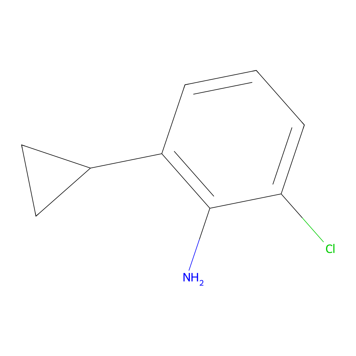 2-Chloro-6-cyclopropylaniline molecular structure, CAS 1379307-56-8