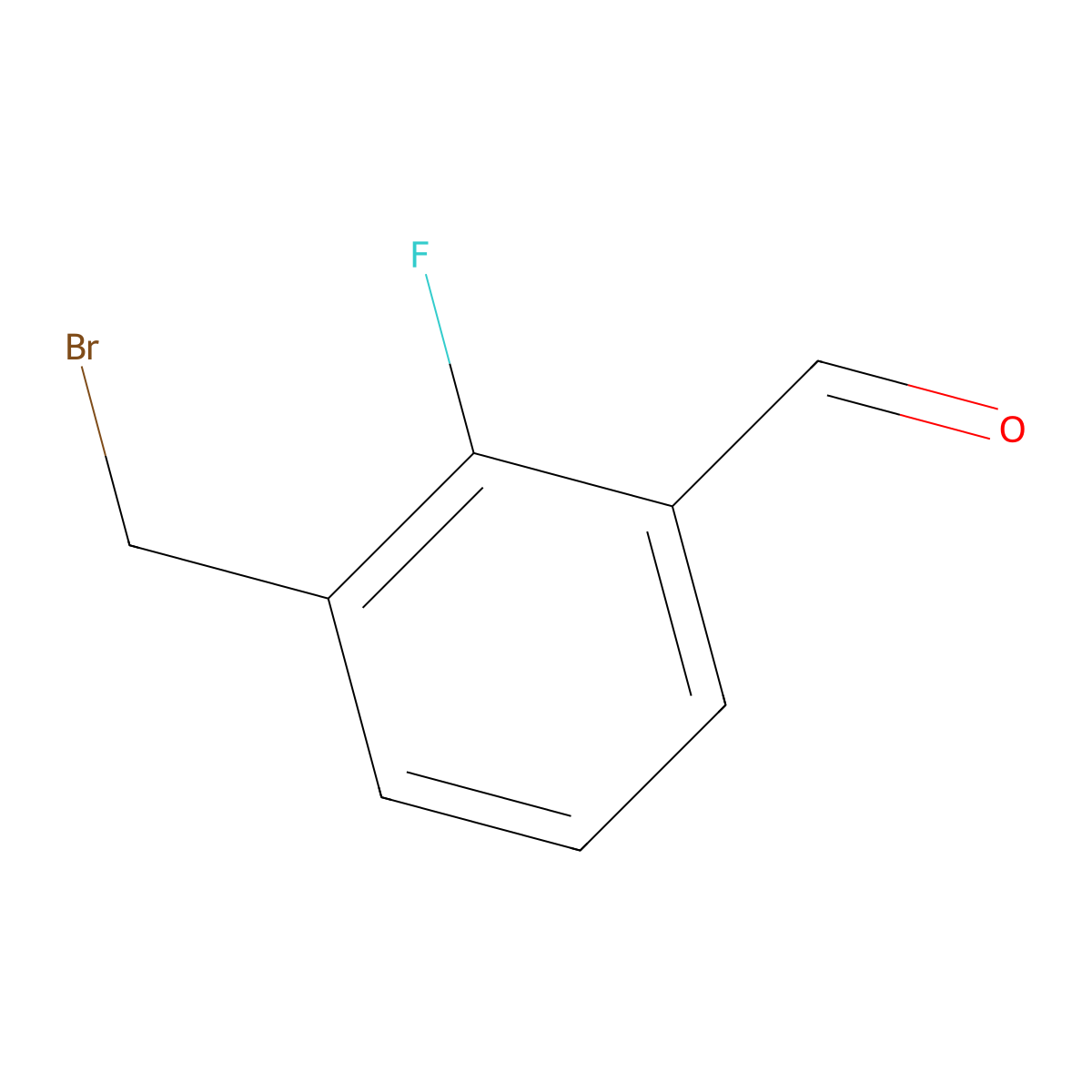 3-(Bromomethyl)-2-fluorobenzaldehyde molecular structure, CAS 1379307-88-6