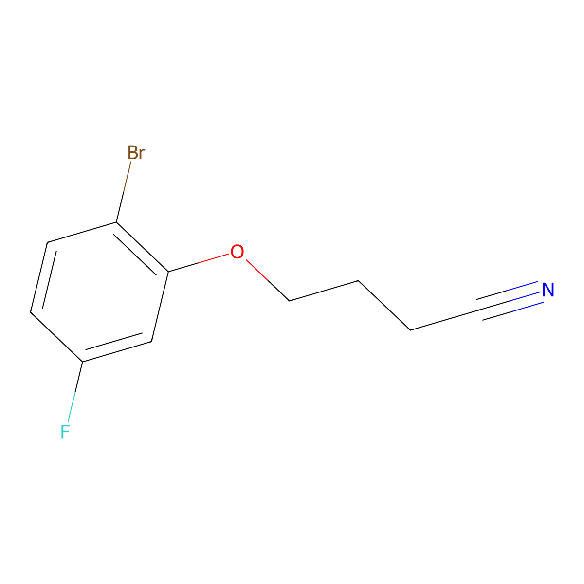 4-(2-Bromo-5-fluoro-phenoxy)butanenitrile molecular structure, CAS 1379308-50-5