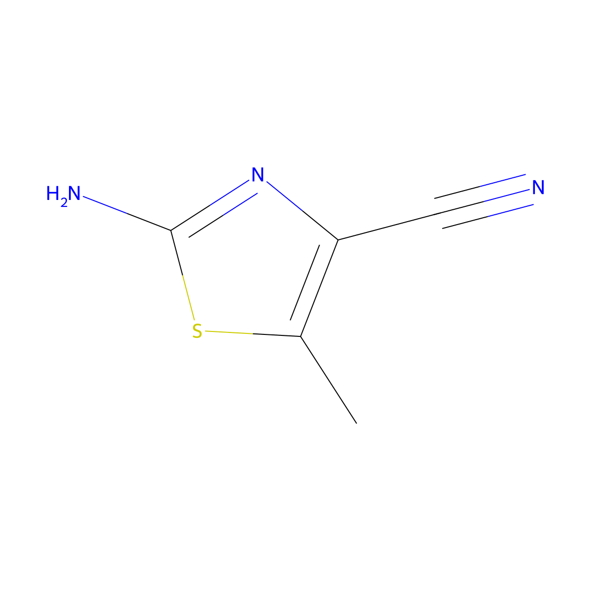 2-Amino-5-methylthiazole-4-carbonitrile molecular structure, CAS 1379308-53-8